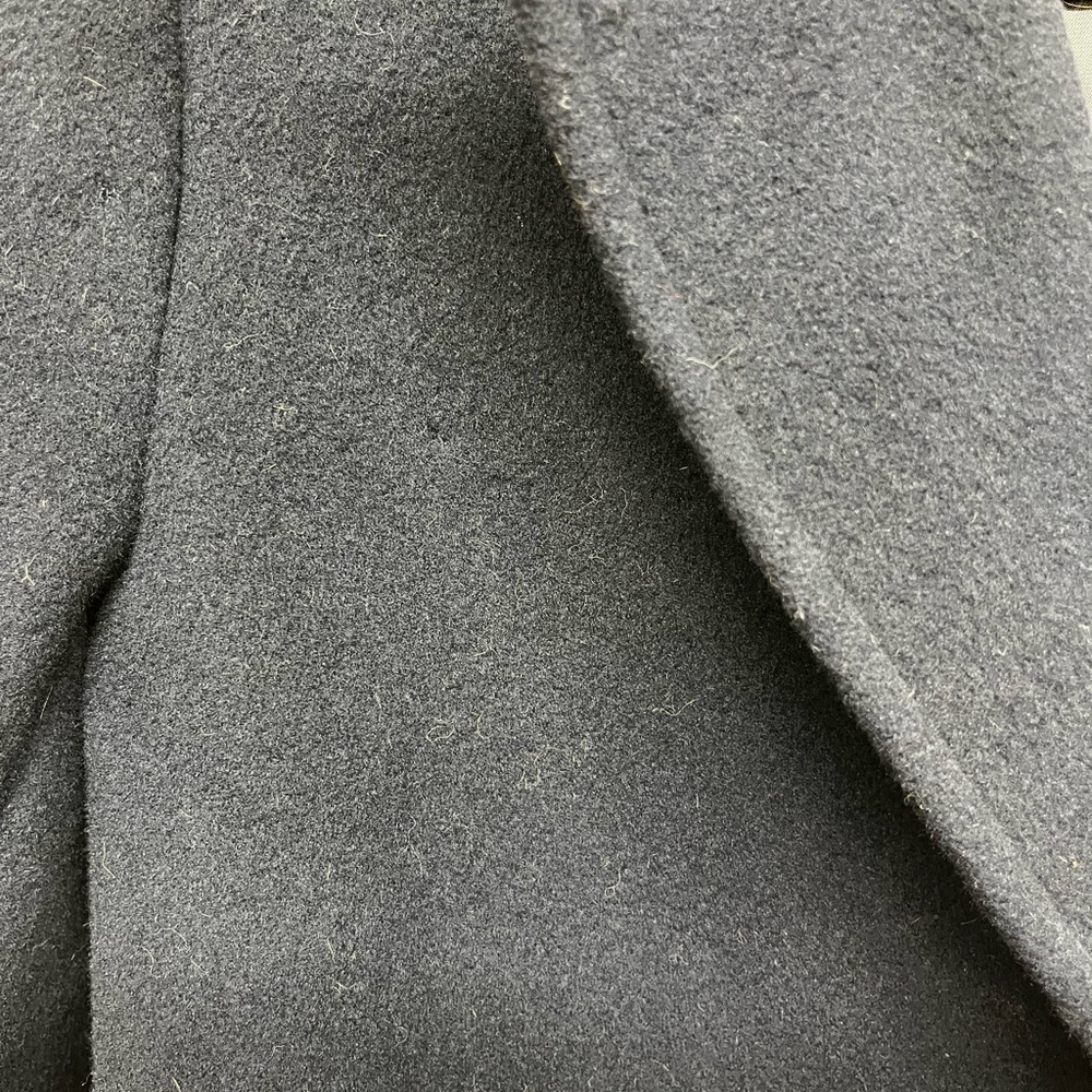 Pendleton Women’s Vintage 100% Virgin Wool Navy Blue Trench Coat Size 14 - Picture 15 of 16